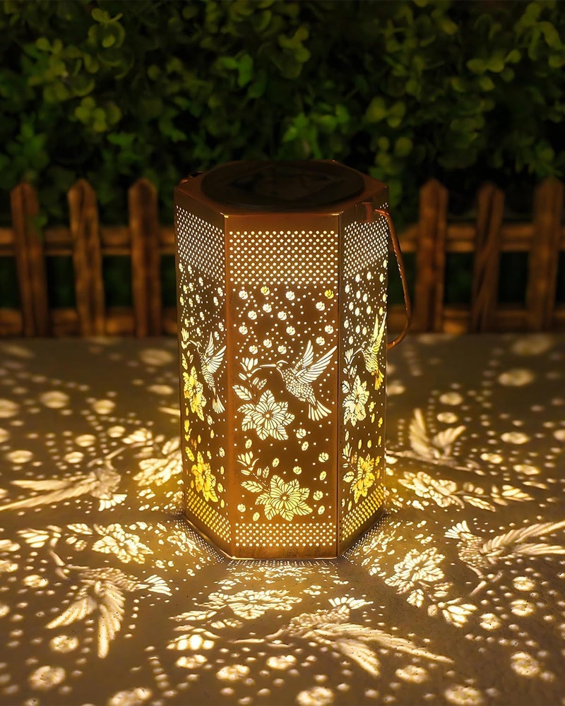 Opjoy Hummingbird Solar Lantern Outdoor Waterproof - Birthday Gifts for Women Mom Grandma, Mothers Day Gifts, Solar Lights Outdoor Garden Decor for Outside - Image 1
